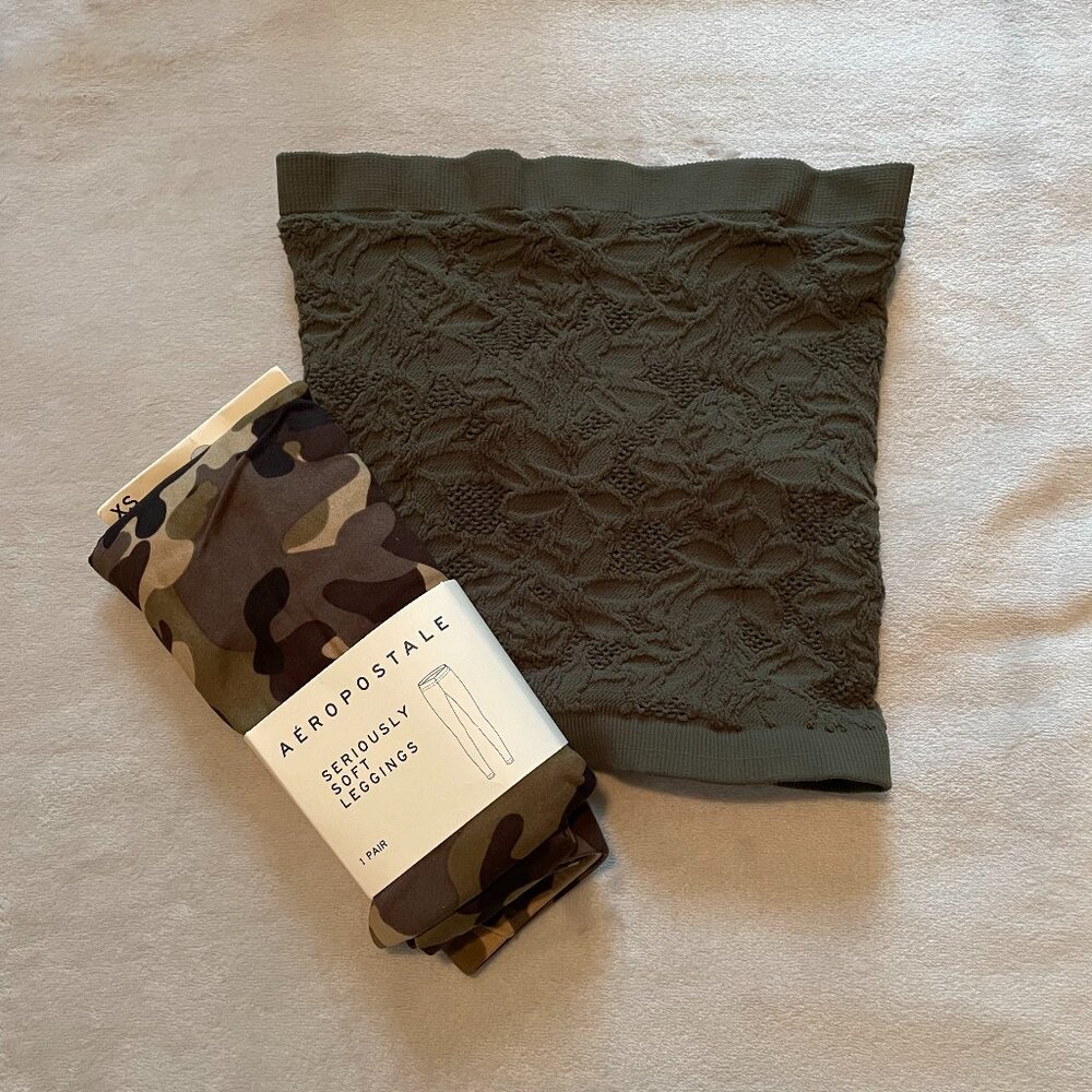 Aeropostale, XS, Camouflage Leggings and Tilly's, Crop, Tube Top